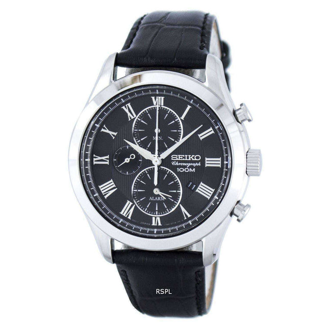 Seiko Chronograph Quartz Alarm SNAF71 SNAF71P1 SNAF71P Men's Watch