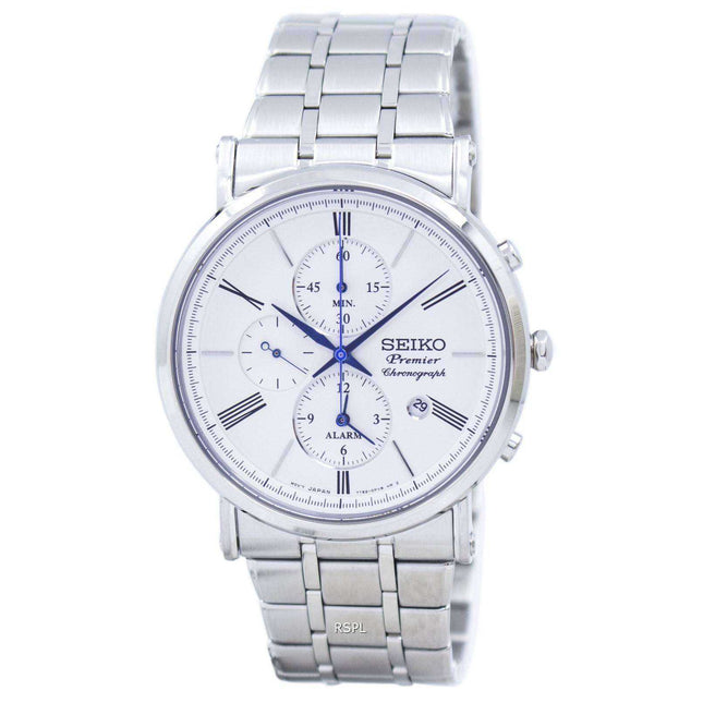 Seiko Premier Chronograph Alarm Quartz SNAF73 SNAF73P1 SNAF73P Men's Watch