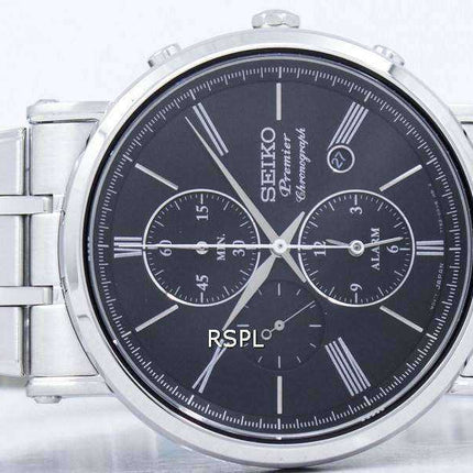 Seiko Premier Chronograph Alarm Quartz SNAF75 SNAF75P1 SNAF75P Men's Watch