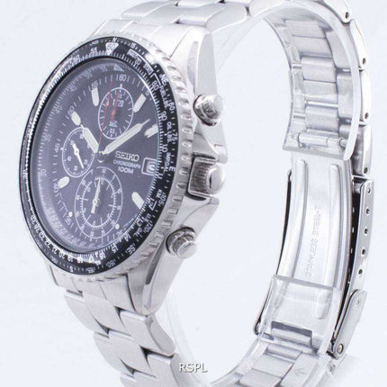 Seiko Chronograph Sliding Rule Pilots Flightmaster Mens Watch SND253P1