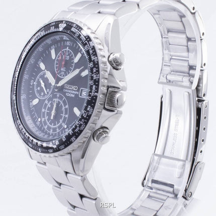 Refurbished Seiko Flightmaster Pilot Slide Rule Chronograph SND253 SND253P1 SND253P Men's Watch
