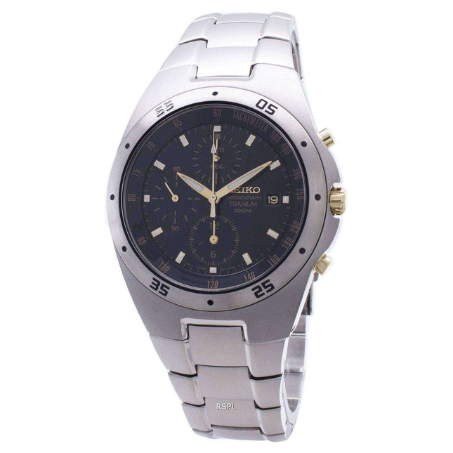 Seiko Chronograph Titanium Two-tone Mens Watch SND451P1