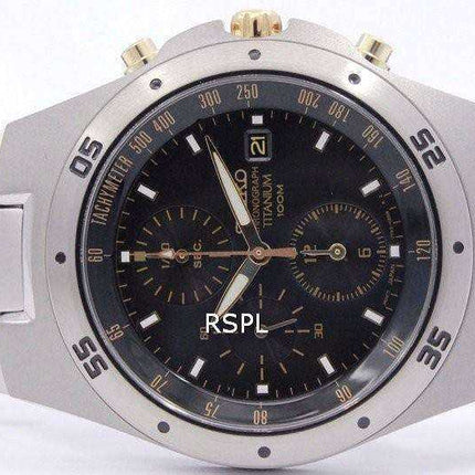 Seiko Chronograph Titanium Two-tone Mens Watch SND451P1