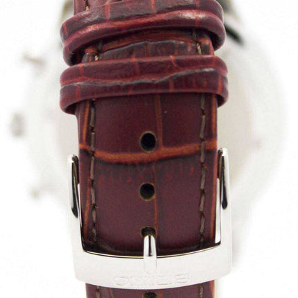 Seiko Chronograph Brown Leather Strap 100M SNDF45P1 SNDF45P Mens Watch