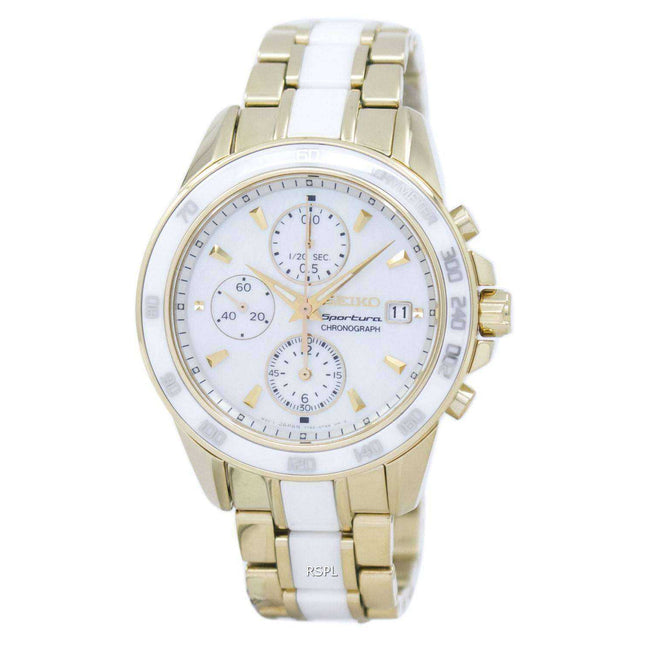 Seiko Sportura Chronograph Quartz Tachymeter SNDX02 SNDX02P1 SNDX02P Women's Watch