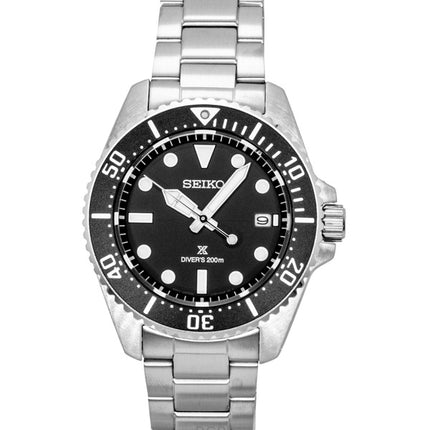 Seiko Prospex Stainless Steel Black Dial Solar Diver's SNE597P1 200M Men's Watch