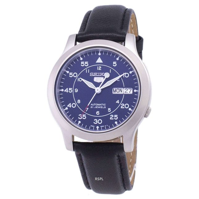 Seiko 5 Military SNK807K2-SS3 Automatic Black Leather Strap Men's Watch
