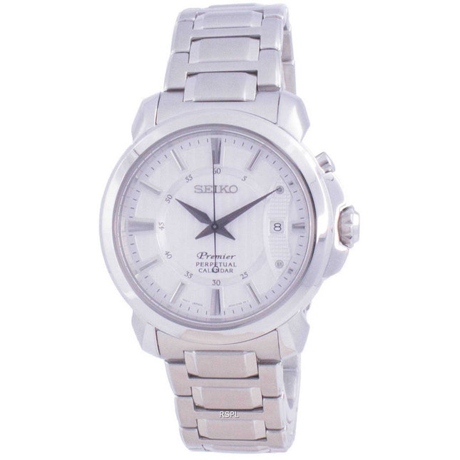 Seiko Premier Perpetual Calendar Quartz SNQ155 SNQ155P1 SNQ155P 100M Mens Watch