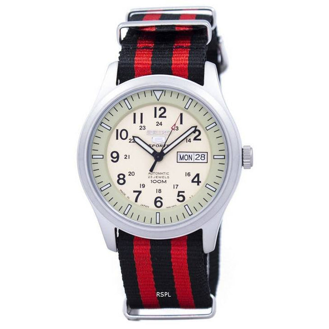 Seiko 5 Sports Military Automatic Japan Made NATO Strap SNZG07J1-NATO3 Men's Watch