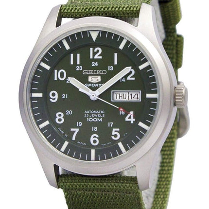 Refurbished Seiko 5 Military Automatic Sports Japan Made SNZG09 SNZG09J1 SNZG09J Men's Watch