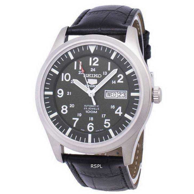 Seiko 5 Sports Automatic Ratio Black Leather SNZG09K1-LS6 Men's Watch