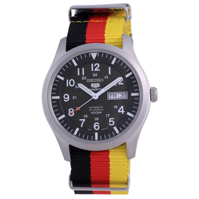 Seiko 5 Sports Military Automatic Polyester SNZG09K1-var-NATO26 100M Mens Watch