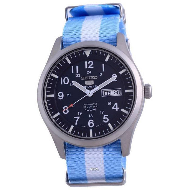 Seiko 5 Sports Automatic Polyester SNZG11K1-var-NATO24 100M Mens Watch