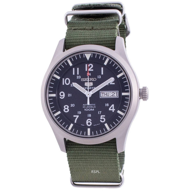 Seiko 5 Sports Blue Dial Automatic SNZG11K1-var-NATO9 100M Mens Watch