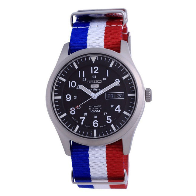 Seiko 5 Sports Automatic Polyester SNZG15J1-var-NATO25 100M Mens Watch