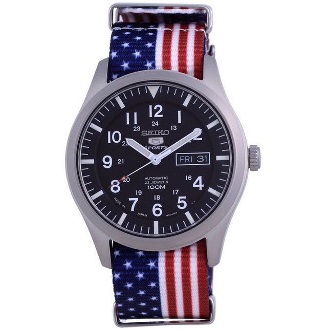 Seiko 5 Sports Automatic Polyester SNZG15J1-var-NATO27 100M Mens Watch