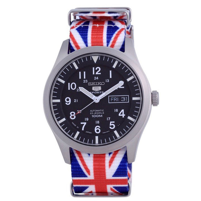 Seiko 5 Sports Automatic Polyester SNZG15J1-var-NATO28 100M Mens Watch