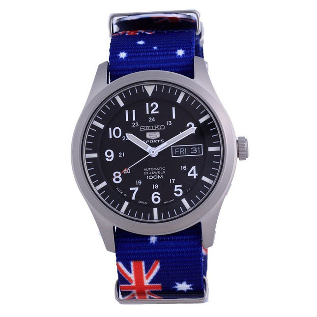 Seiko 5 Sports Automatic Polyester SNZG15J1-var-NATO30 100M Mens Watch