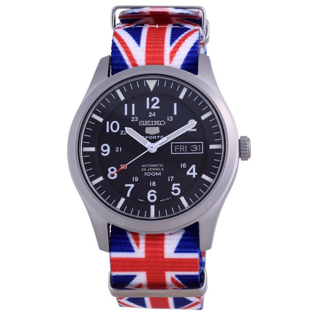 Seiko 5 Sports Automatic Polyester SNZG15K1-var-NATO28 100M Mens Watch