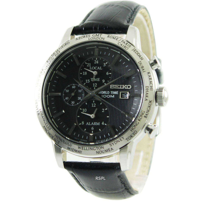 Seiko Alarm Chronograph World Time SPL049P2 Mens Watch