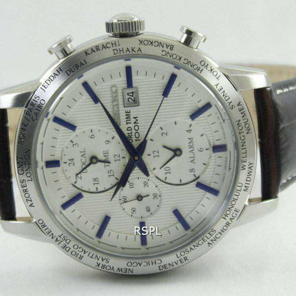 Seiko Quartz Alarm World Time SPL051 SPL051P1 SPL051P Men's Watch