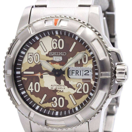 Seiko 5 Sports Automatic 24 Jewels Camouflage Japan Made SRP221J1 SRP221J Men's Watch
