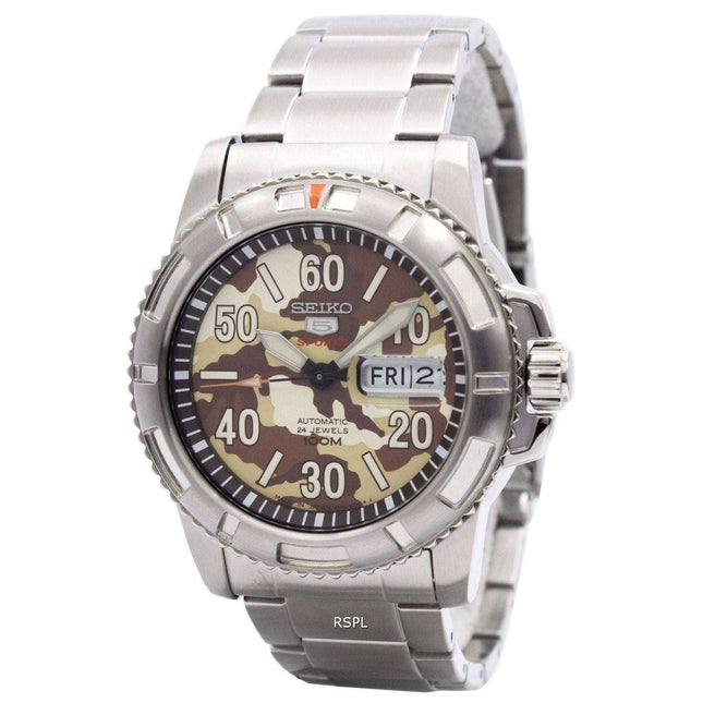 Seiko 5 Sports Automatic 24 Jewels Camouflage Japan Made SRP221J1 SRP221J Men's Watch