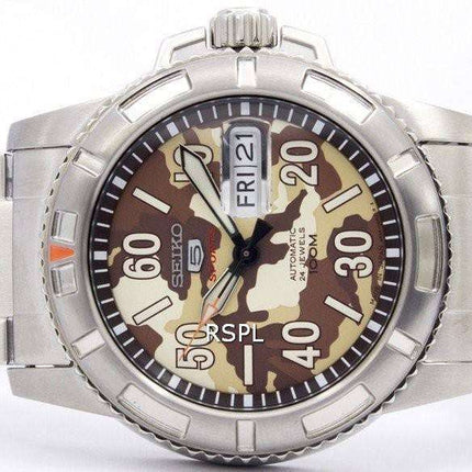 Seiko 5 Sports Automatic 24 Jewels Camouflage Japan Made SRP221J1 SRP221J Men's Watch