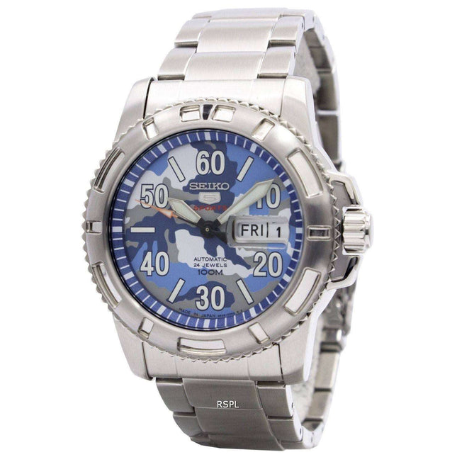Seiko 5 Sports Automatic 24 Jewels Camouflage Japan Made SRP223J1 SRP223J Men's Watch