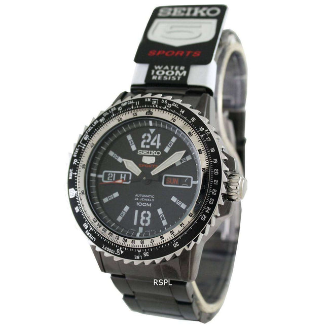 Seiko 5 Sports 24 Jewels Automatic 100M SRP355K1 SRP355K SRP355 Mens Watch