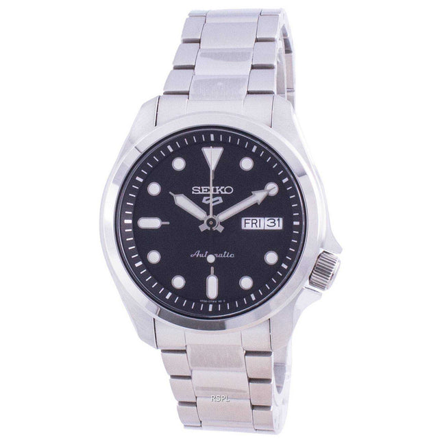 Refurbished Seiko 5 Sports Black Dial Automatic SRPE55 SRPE55K1 SRPE55K 100M Men's Watch