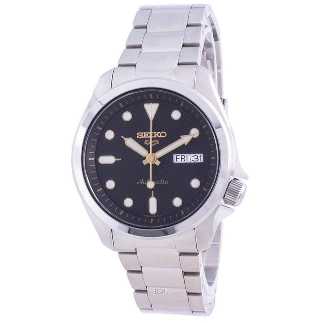 Refurbished Seiko 5 Sports Black Dial Automatic SRPE57 SRPE57K1 SRPE57K 100M Men's Watch