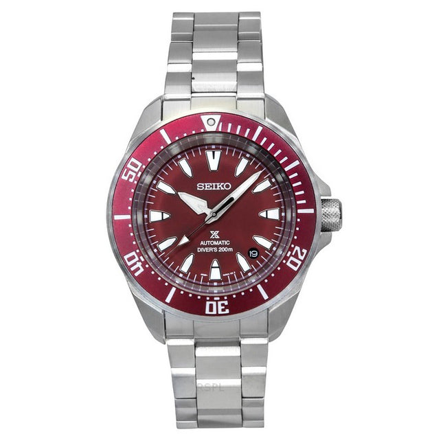 Seiko Prospex Sea Samurai Shog-urai Stainless Steel Red Dial Automatic Diver's SRPL11K1 200M Men's Watch