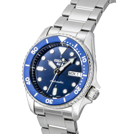Seiko 5 Sports SKX Street Denim Stainless Steel Blue Dial Automatic SRPL77K1 100M Men's Watch