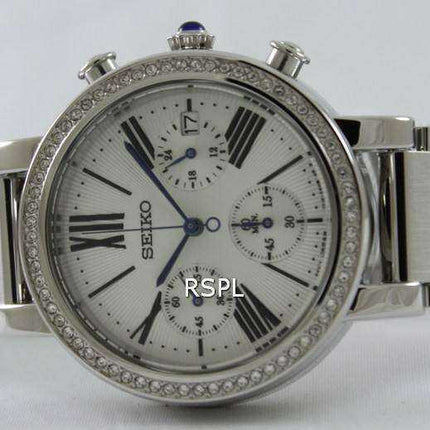 Seiko Chronograph Cabochon Crown SRW013 SRW013P1 SRW013P Women's Watch