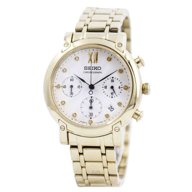 Seiko Chronograph Quartz Crystals SRW836 SRW836P1 SRW836P Womens Watch