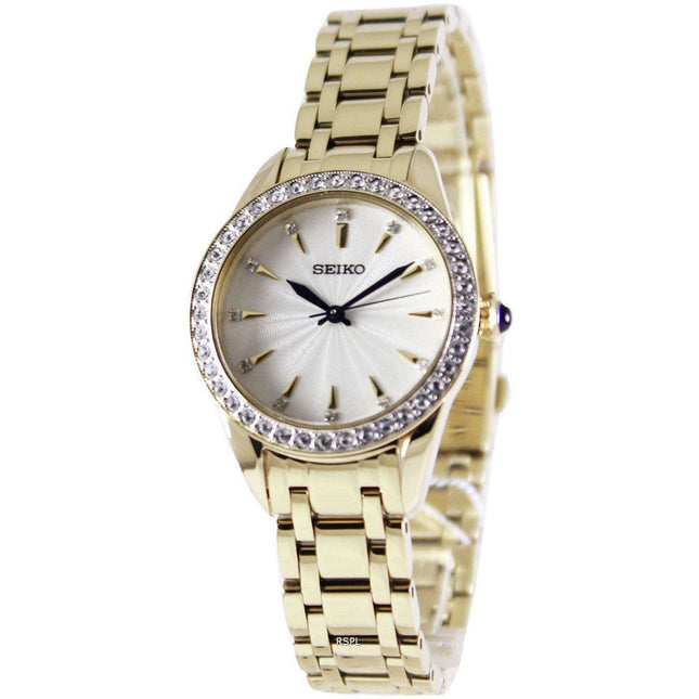 Seiko Quartz Swarovski Crystals SRZ386P1 SRZ386P Women's Watch