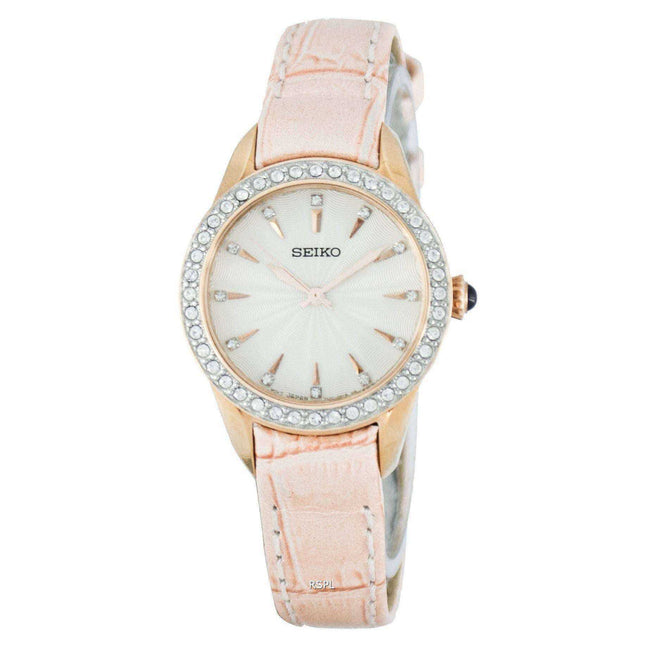Seiko Quartz Swarovski Crystals SRZ388 SRZ388P1 SRZ388P Women's Watch
