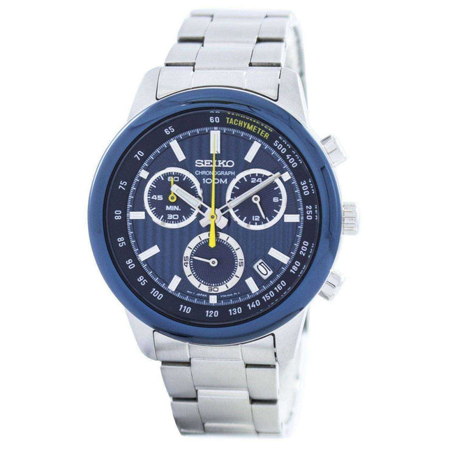 Seiko Sports Chronograph Quartz Tachymeter SSB207 SSB207P1 SSB207P Men's Watch