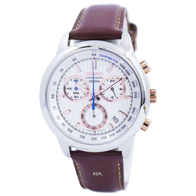 Seiko Chronograph Quartz Tachymeter 100M SSB211 SSB211P1 SSB211P Men's Watch