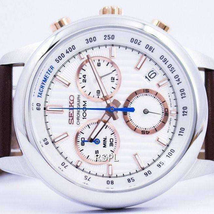 Seiko Chronograph Quartz Tachymeter 100M SSB211 SSB211P1 SSB211P Men's Watch