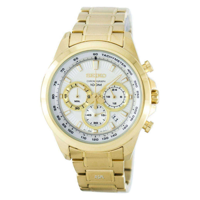 Seiko Chronograph Quartz Tachymeter SSB254 SSB254P1 SSB254P Men's Watch