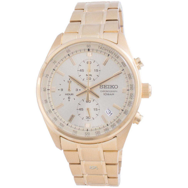 Seiko Chronograph Quartz SSB382 SSB382P1 SSB382P 100M Mens Watch