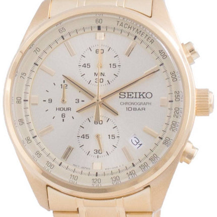 Refurbished Seiko Chronograph Quartz SSB382 SSB382P1 SSB382P 100M Men's Watch