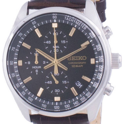 Refurbished Seiko Chronograph Quartz SSB385 SSB385P1 SSB385P 100M Men's Watch