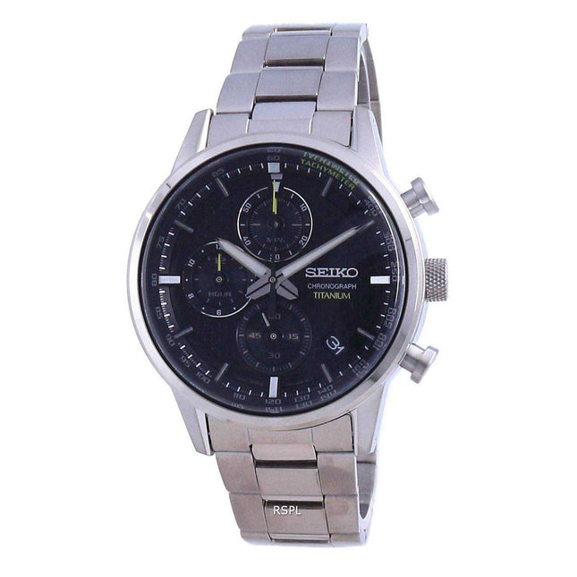 Seiko Discover More Titanium Chronograph Quartz SSB389 SSB389P1 SSB389P 100M Men's Watch