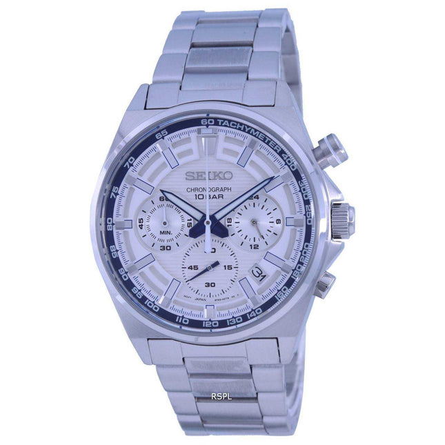 Seiko 140th Anniversary Limited Edition Dress Chronograph Quartz SSB395 SSB395P1 SSB395P 100M Men's Watch