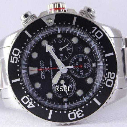 Seiko Solar Chronograph Divers SSC015P1 Mens Watch