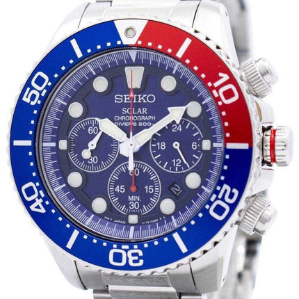 Seiko Solar Chronograph Divers SSC019P1 Mens Watch