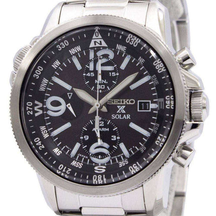 Seiko Solar Alarm Chronograph SSC075P1 SSC075 SSC075P Mens Watch
